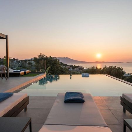 Villa Ekphrasis With Sea View And Jacuzzi Ravdhoúkha エクステリア 写真