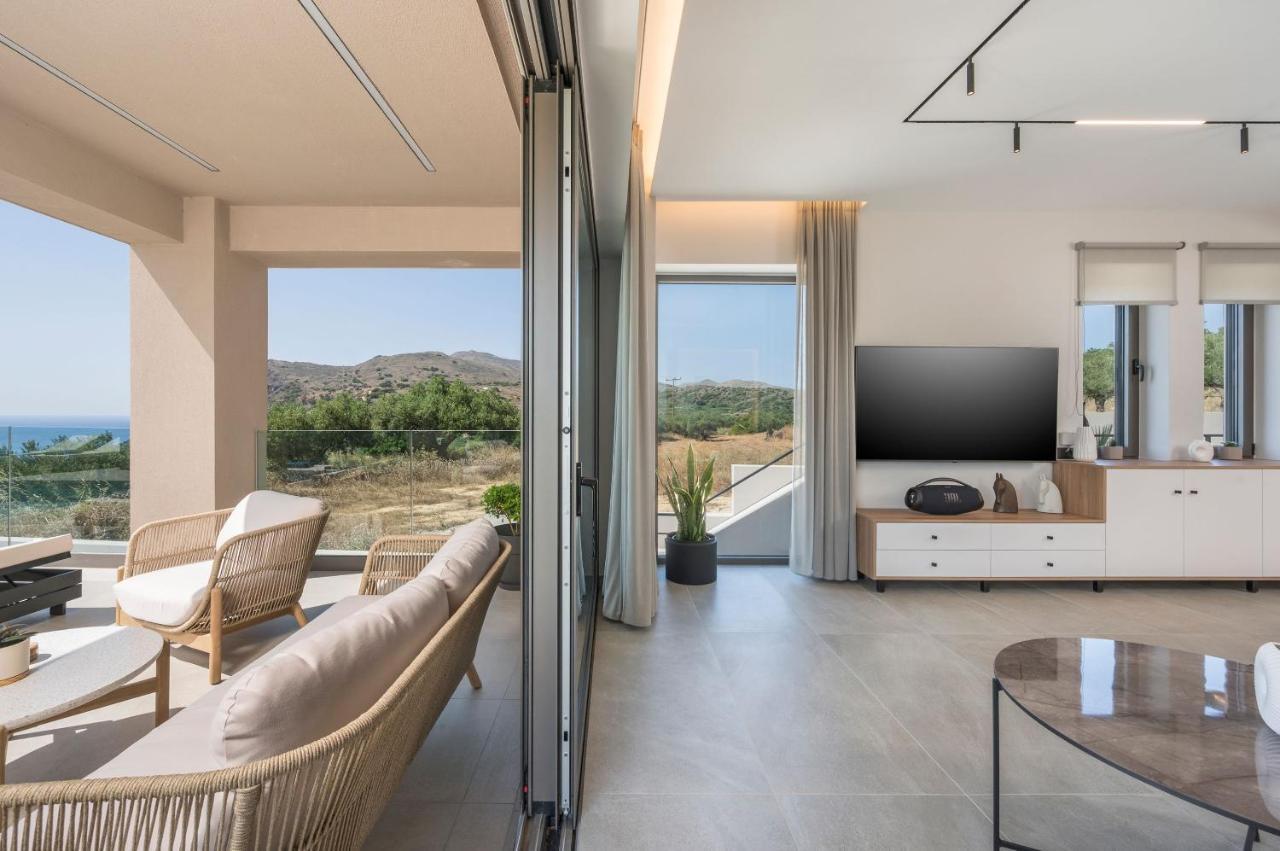 Villa Ekphrasis With Sea View And Jacuzzi Ravdhoúkha エクステリア 写真