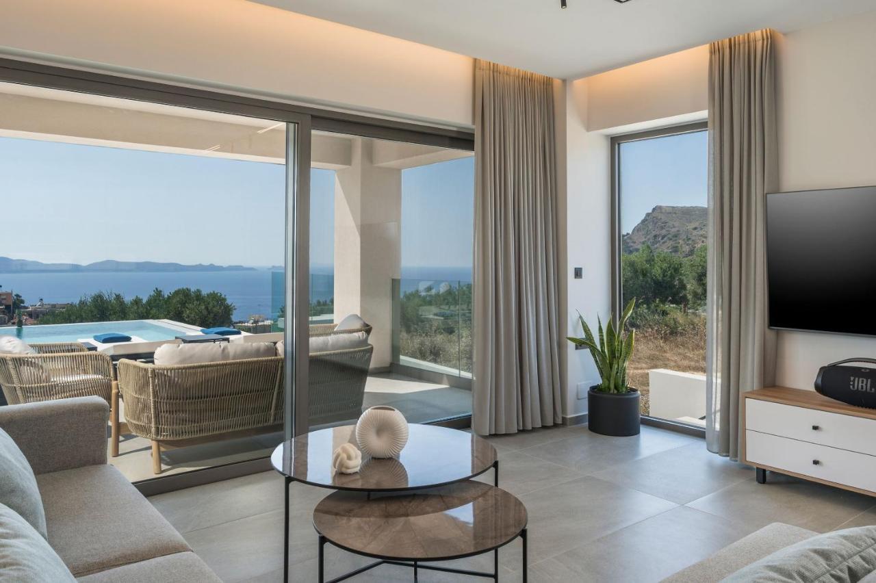 Villa Ekphrasis With Sea View And Jacuzzi Ravdhoúkha エクステリア 写真
