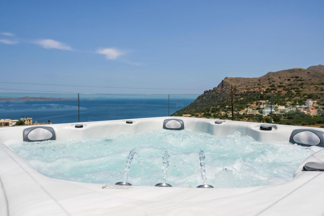 Villa Ekphrasis With Sea View And Jacuzzi Ravdhoúkha エクステリア 写真