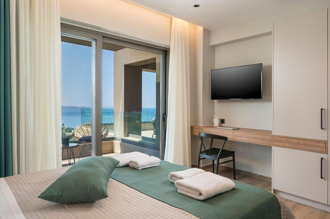 Villa Ekphrasis With Sea View And Jacuzzi Ravdhoúkha エクステリア 写真