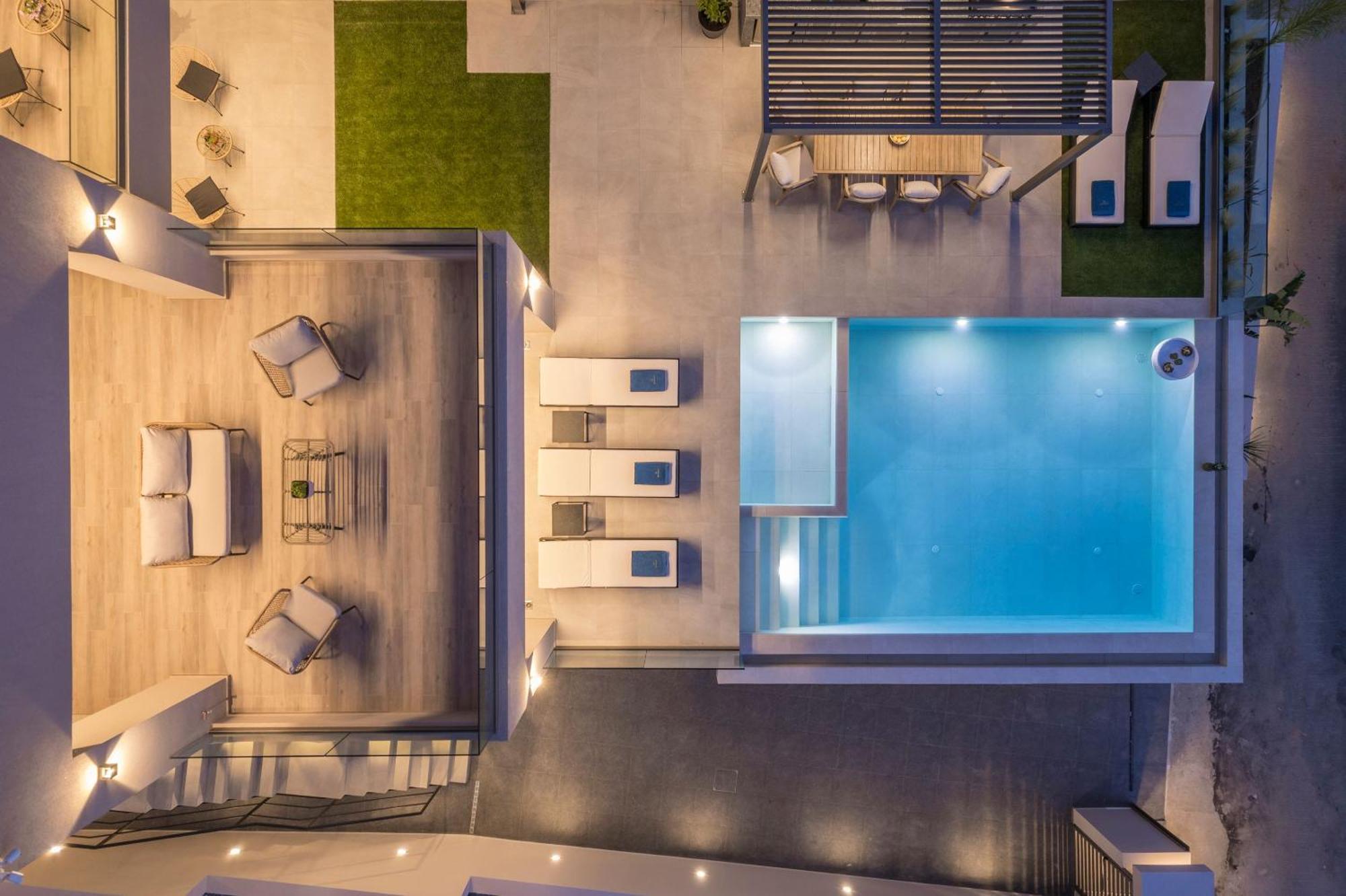 Villa Ekphrasis With Sea View And Jacuzzi Ravdhoúkha エクステリア 写真