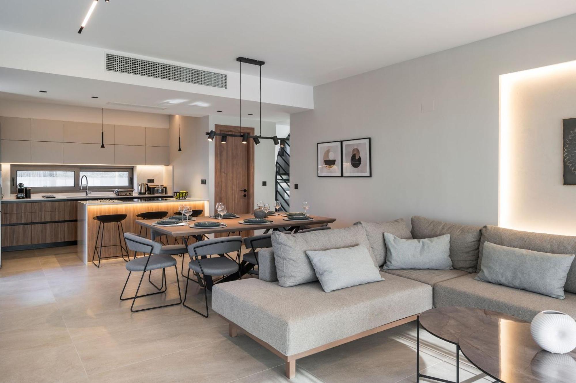 Villa Ekphrasis With Sea View And Jacuzzi Ravdhoúkha エクステリア 写真