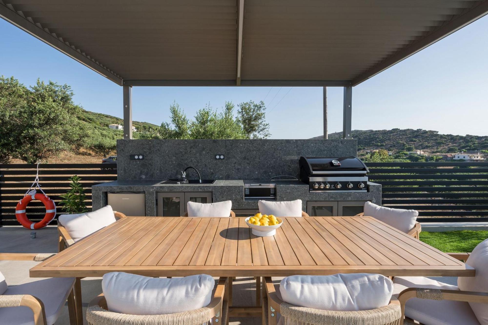 Villa Ekphrasis With Sea View And Jacuzzi Ravdhoúkha エクステリア 写真