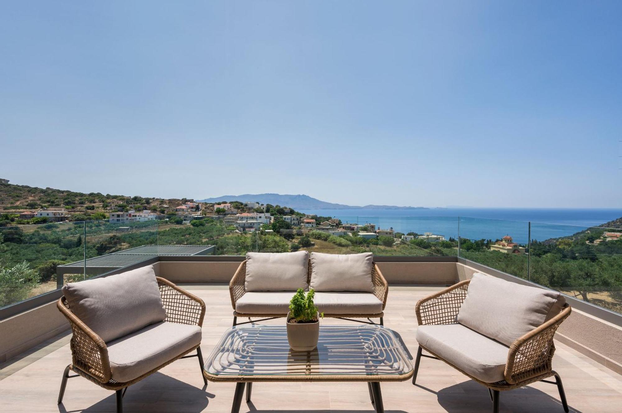 Villa Ekphrasis With Sea View And Jacuzzi Ravdhoúkha エクステリア 写真