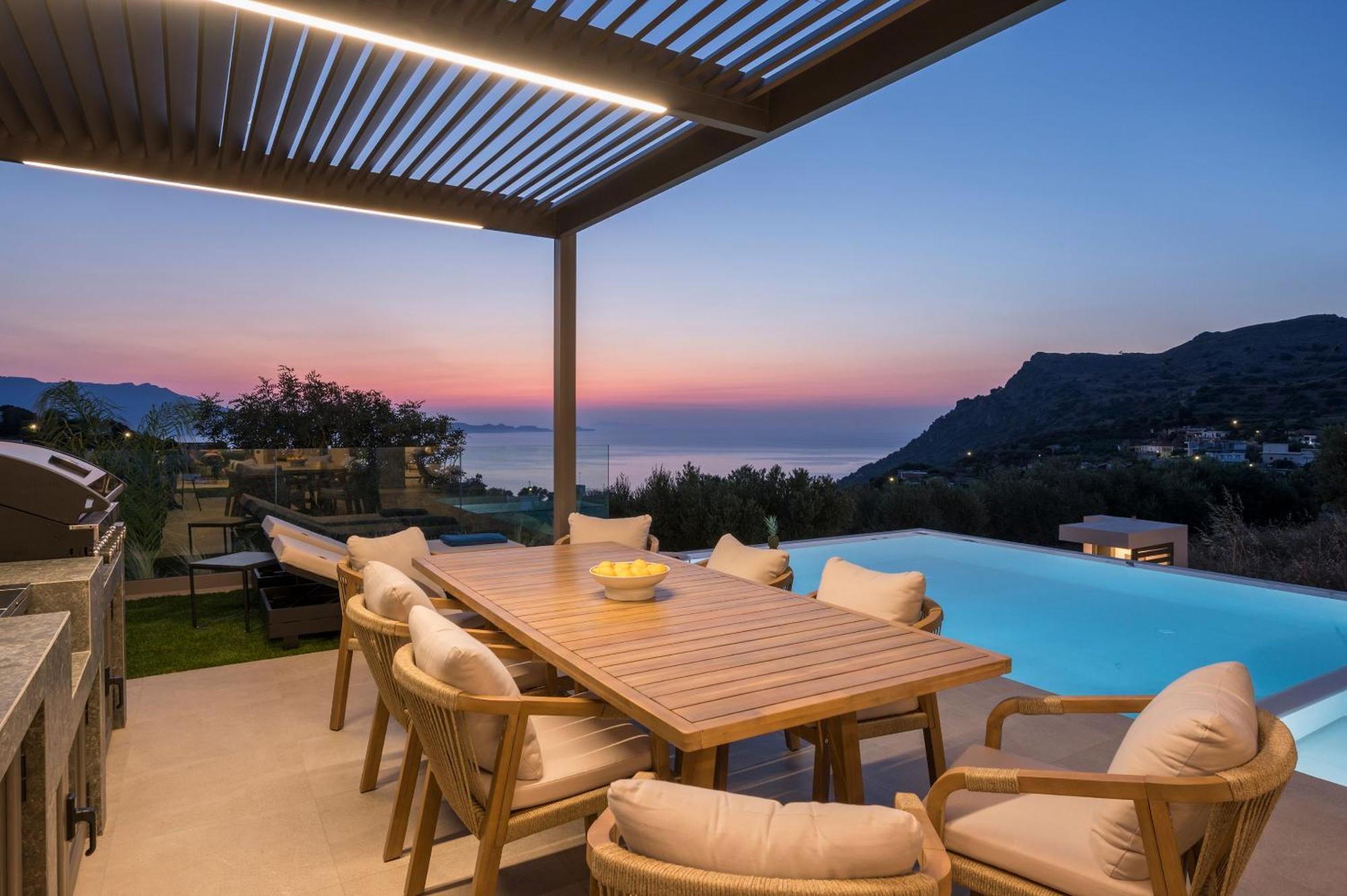Villa Ekphrasis With Sea View And Jacuzzi Ravdhoúkha エクステリア 写真