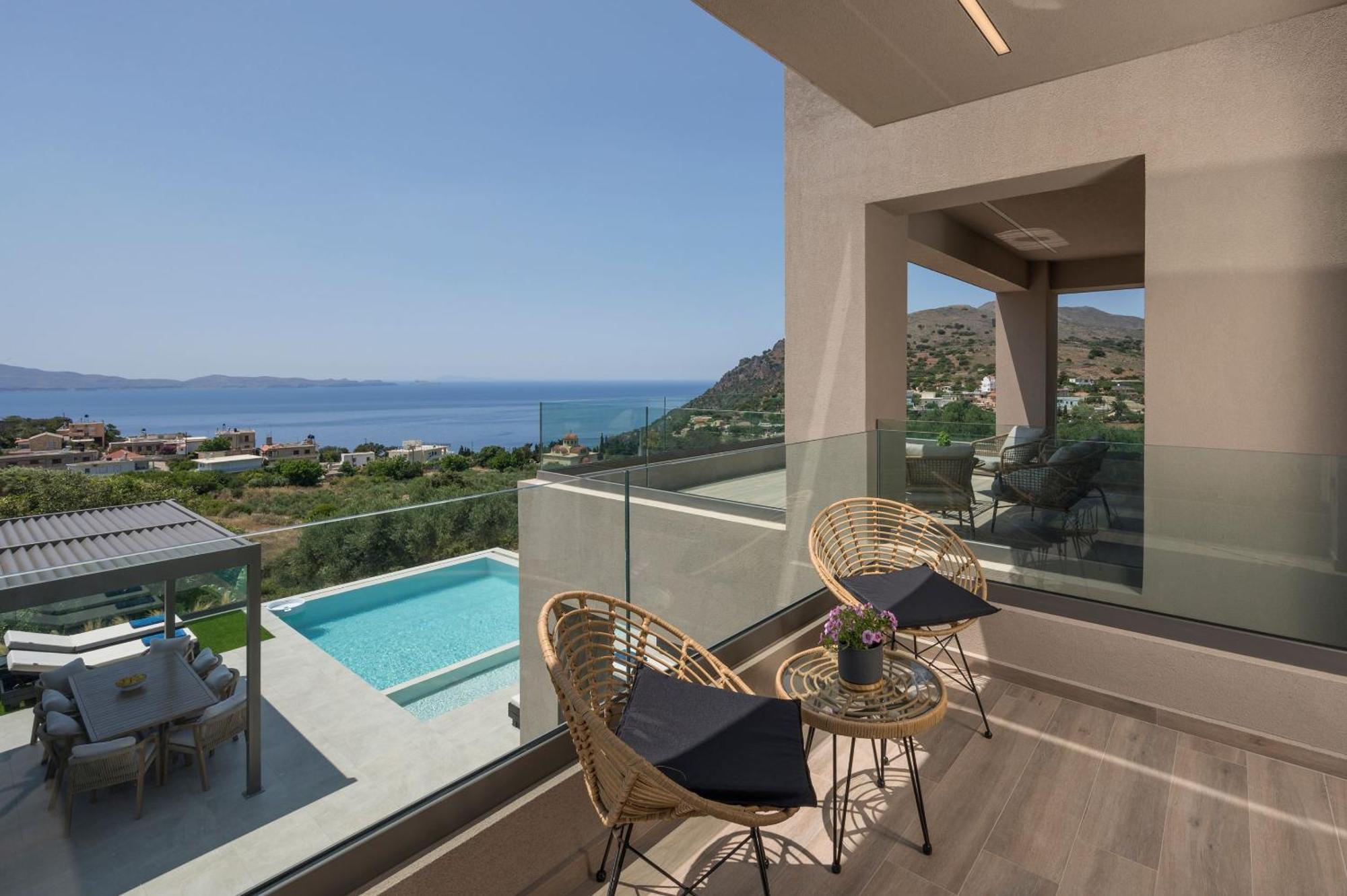 Villa Ekphrasis With Sea View And Jacuzzi Ravdhoúkha エクステリア 写真