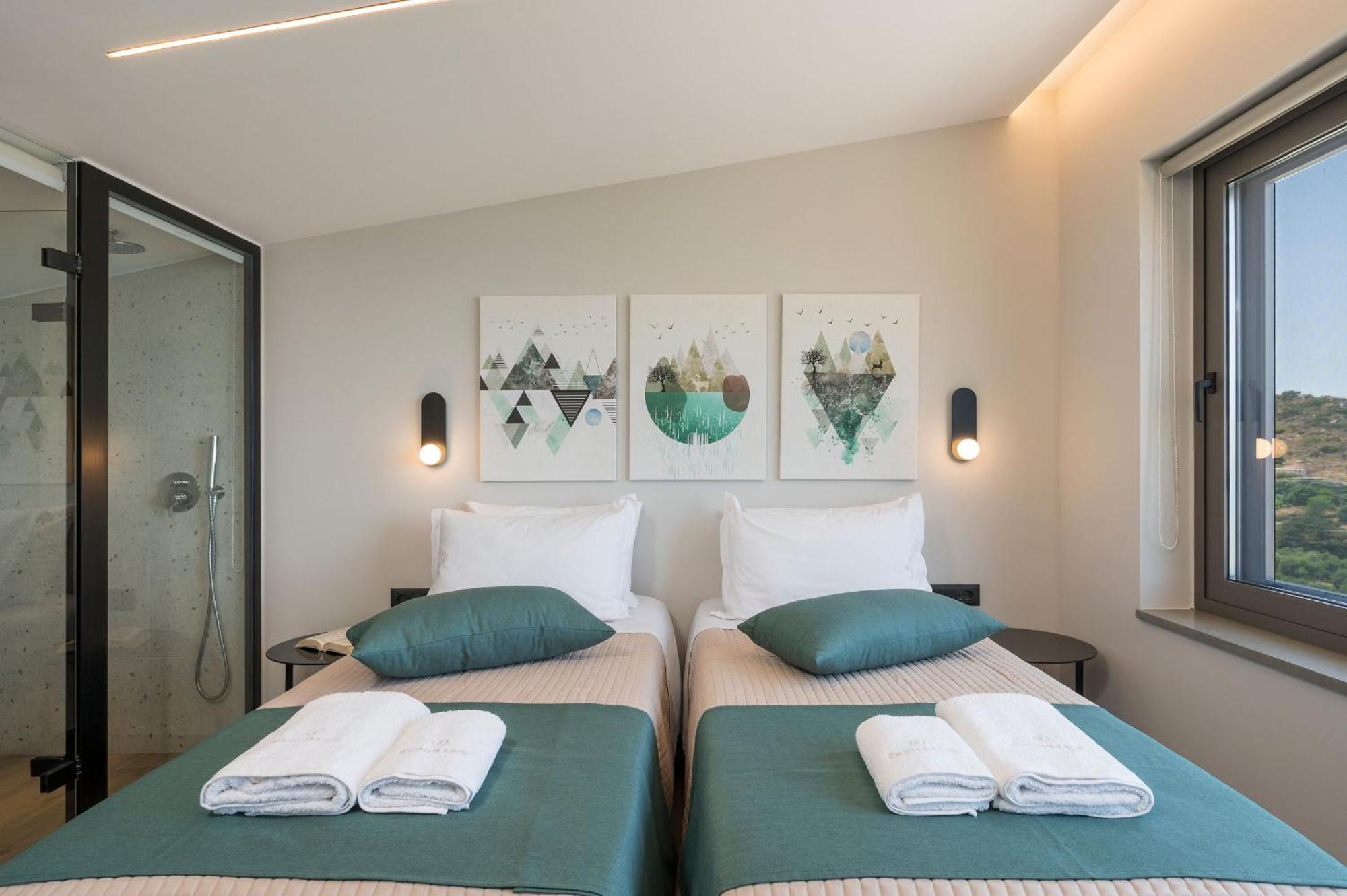 Villa Ekphrasis With Sea View And Jacuzzi Ravdhoúkha エクステリア 写真